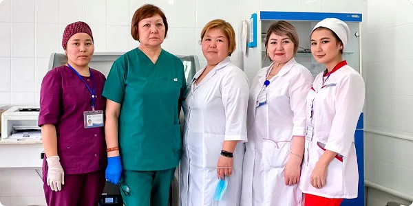 Коллектив клинико-диагностической лаборатории (КДЛ) Мангистауской областной многопрофильной больницы